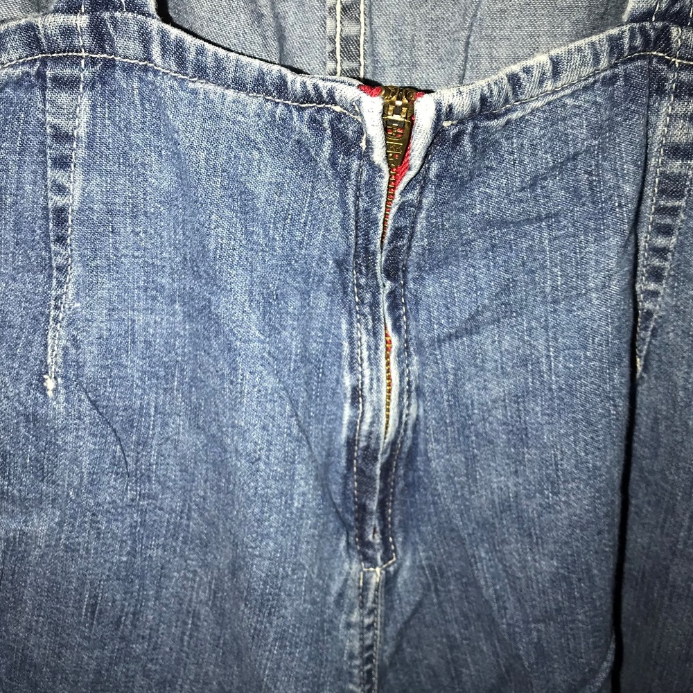 Hard Tail Denim Overall Capris - Picture 4 of 5